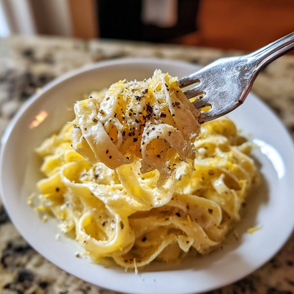 Lemon Cream Fettuccine