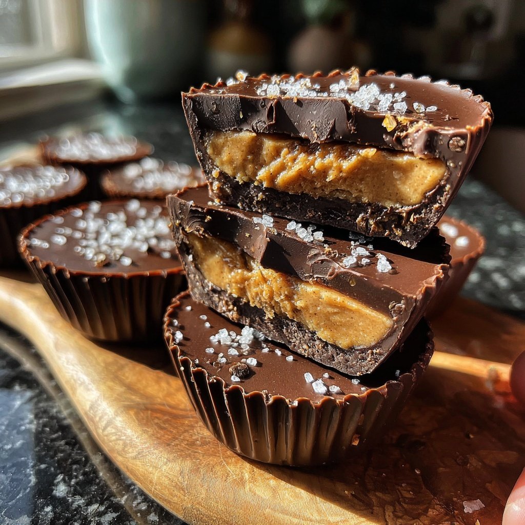 Homemade Peanut Butter Cups with Dates